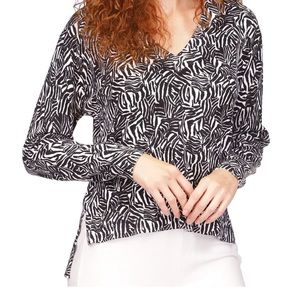 MICHAEL MICHAEL KORS
Women's Zebra Drop-Hem Sweater Size XL